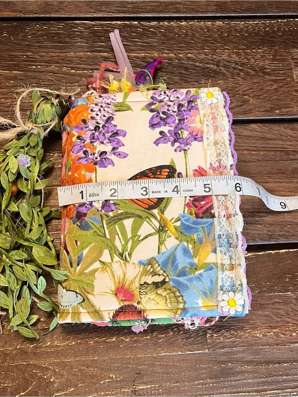 Butterfly Junk Journal Faith Floral Nature Flowers Softcover Decorated 3 Sig - Picture 4 of 16